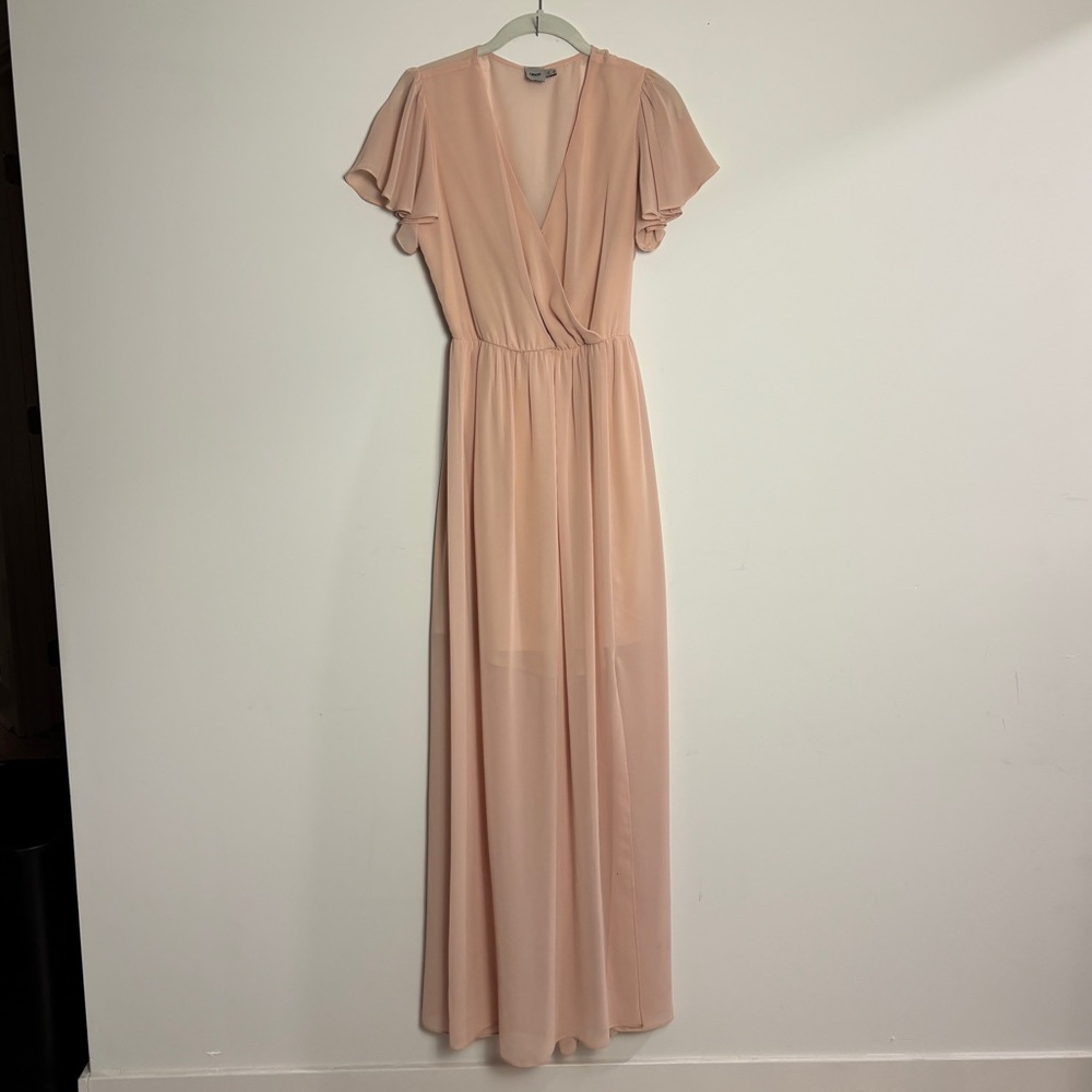 Asos maxi Blush soft pink bridesmaid dress size 6